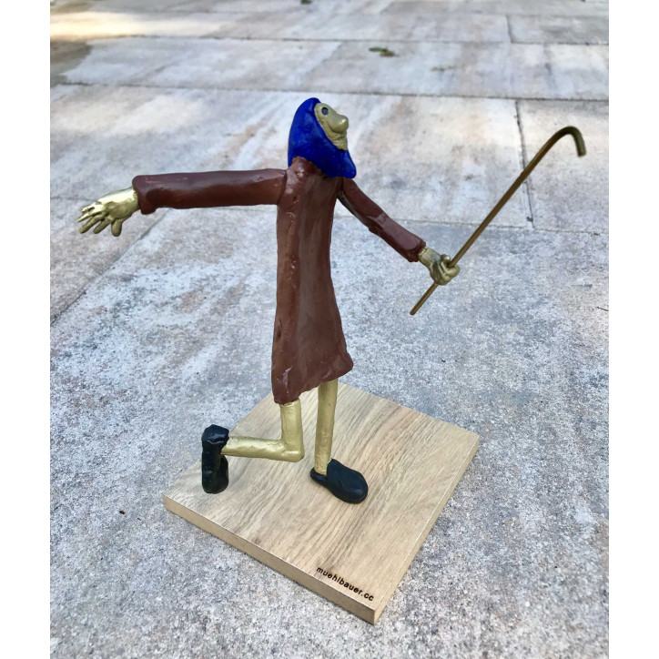 Resl tanzend mit Stock